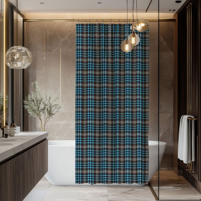 Blue Yellow Plaid Bath Curtain Gift for Gentlemen (Blue Yellow Plaid Bath Curtain Gift for Gentlemen)