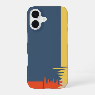Blue Yellow Red Cream iPhone 16 Case