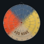 Blue Yellow Red Cream - Personalizable Dartboard<br><div class="desc">2024</div>