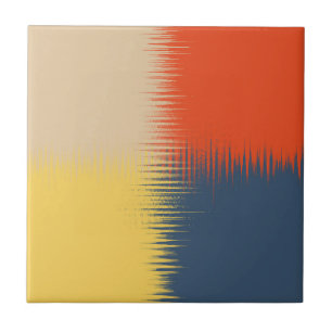 Blue Yellow Red Cream Tile