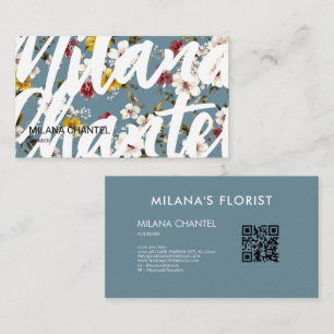 Blue Yellow Red Daisy Modern Trendy Flower Florist Business Card