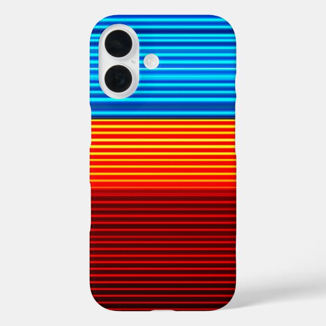 Blue Yellow Red Stripes Case-Mate iPhone Case (Back)