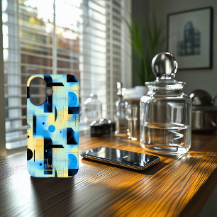 Blue & Yellow Serene Geometric Art Phone Case