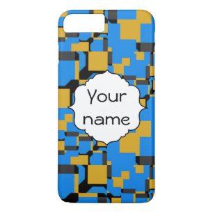 Blue yellow shapes Case-Mate iPhone case