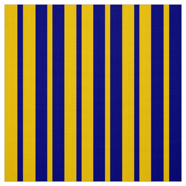 Blue Yellow Stylish Stripes Pattern Design  Fabric (Swatch)