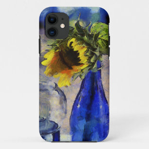 Blue & Yellow Sunflower iPhone 5 Case