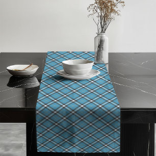Blue Yellow Tartan Runner – Gift for Family Dining