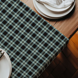 Blue Yellow Tartan Runner – Gift for Family Dining