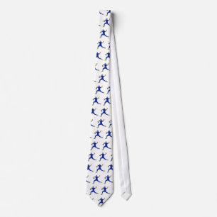 Blue Yellow Throwing Player Tie