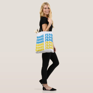 BLUE & YELLOW UKRAINE CHOOSE PEACE TOTE BAG