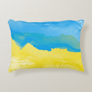 Blue Yellow Ukraine Decorative Cushion