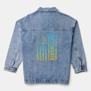 Blue Yellow USA Flag - Dressmaker Denim Jacket