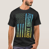 Blue Yellow USA Flag - Fishing Hand