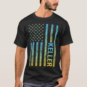 Blue Yellow USA Flag Keller T-Shirt
