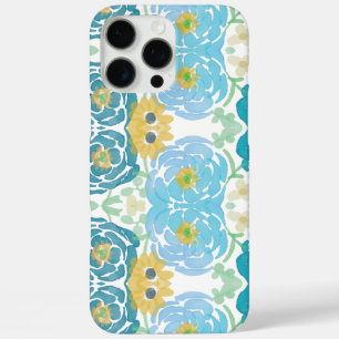 Blue & Yellow Watercolor Floral iPhone 16 Pro Max Case