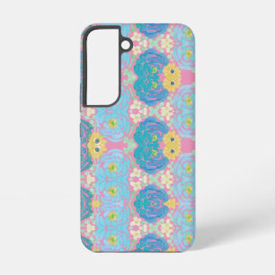 Blue & Yellow Watercolor Floral Samsung Galaxy Case