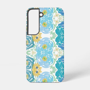 Blue & Yellow Watercolor Floral Samsung Galaxy Case