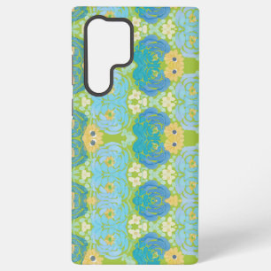 Blue & Yellow Watercolor Floral Samsung Galaxy Case