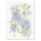blue yellow watercolor flowers bouquets
