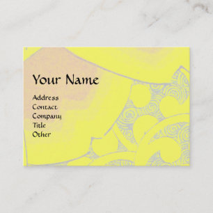 BLUE YELLOW WAVES AND CIRCLES BUSINESS CARD