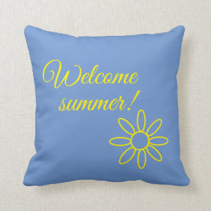 Blue & yellow, Welcome summer! Cushion