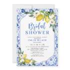Blue Yellow White Floral Lemon Bridal Shower