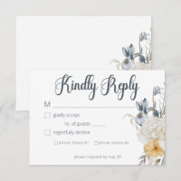 Blue Yellow & White Floral Wedding