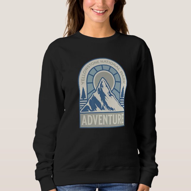 Blue Yellowstone National Park Wyoming Montana Ida Sweatshirt (Front)