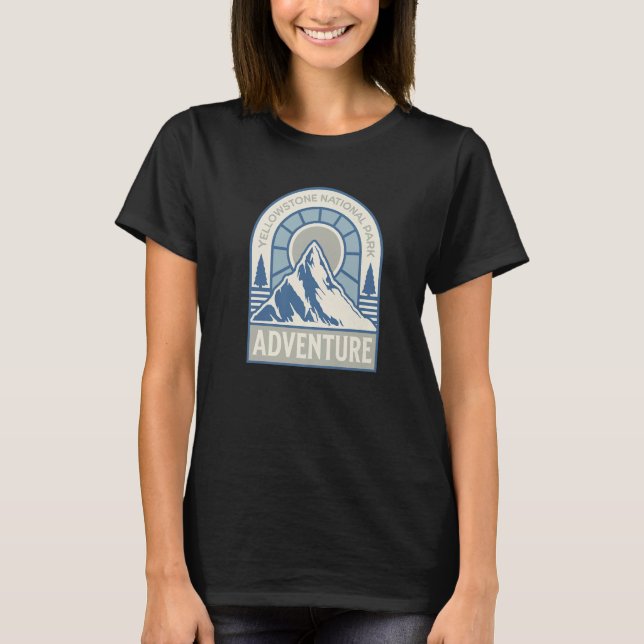 Blue Yellowstone National Park Wyoming Montana Ida T-Shirt (Front)