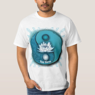 Blue Yin Yang Lotus t-shirt