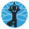 Blue Yoga Silhouette Sticker