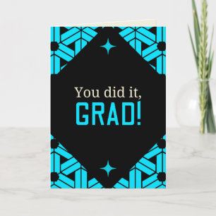 Blue You Did It Graduation Card