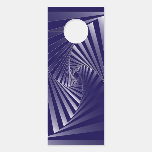 blue zebra geometry door hanger (Front)