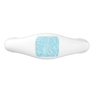 Blue Zebra Pattern Ceramic Drawer Pull
