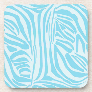 Blue Zebra Pattern Coaster