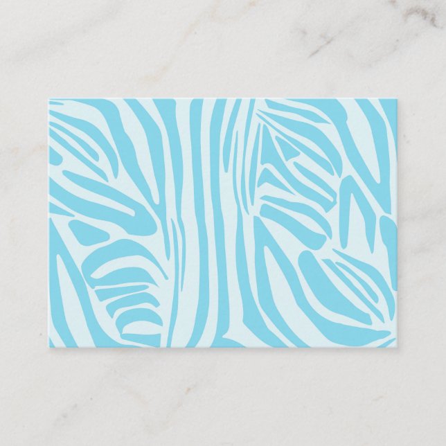 Blue Zebra Pattern Enclosure Card (Front)