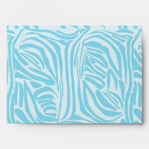 Blue Zebra Pattern Envelope