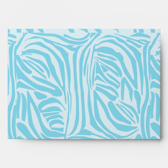 Blue Zebra Pattern Envelope (Front)
