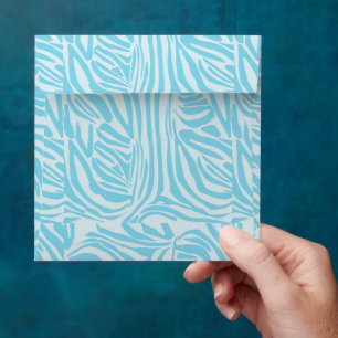 Blue Zebra Pattern Envelope