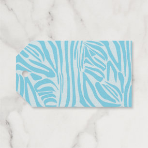 Blue Zebra Pattern Gift Tags