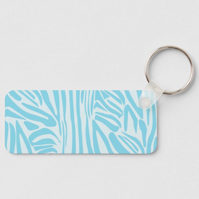 Blue Zebra Pattern Key Ring (Front)
