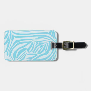 Blue Zebra Pattern Luggage Tag