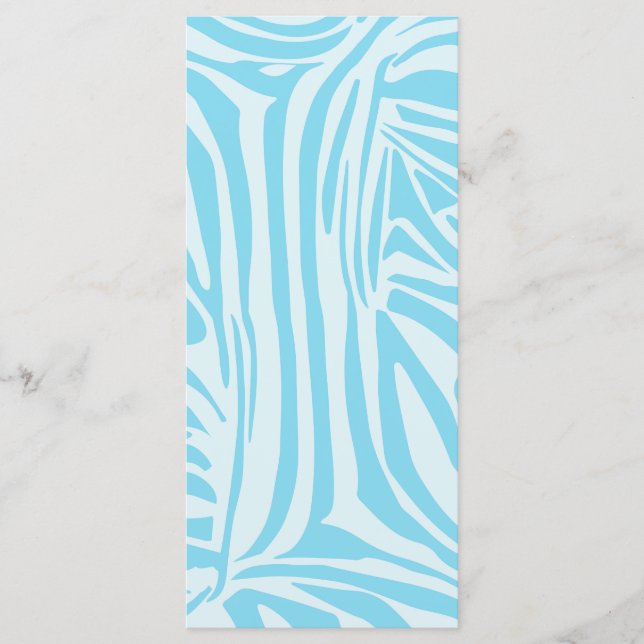 Blue Zebra Pattern Menu (Front)