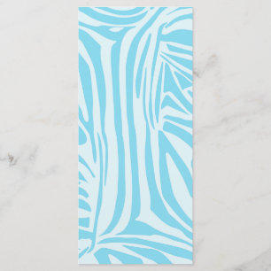 Blue Zebra Pattern Menu
