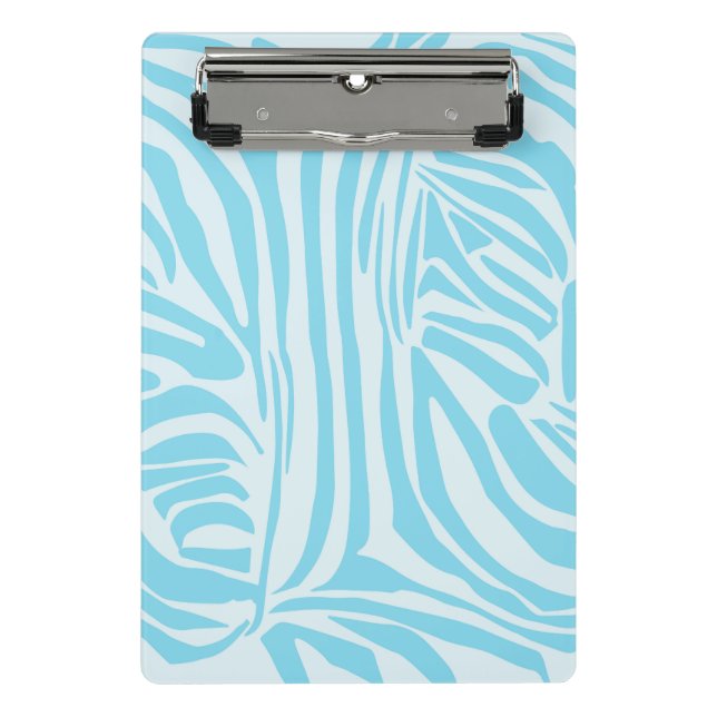 Blue Zebra Pattern Mini Clipboard (Front)