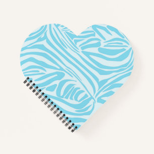 Blue Zebra Pattern Notebook