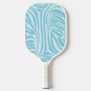 Blue Zebra Pattern Pickleball Paddle