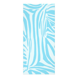 Blue Zebra Pattern Rack Card