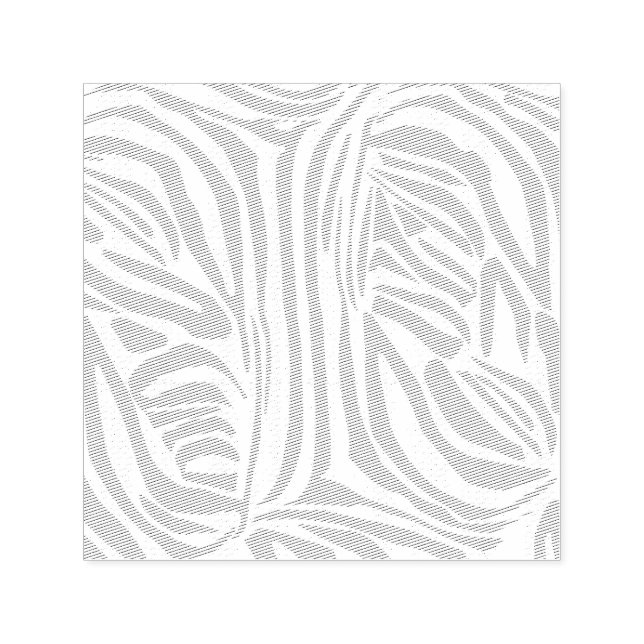 Blue Zebra Pattern Self-inking Stamp (Design)