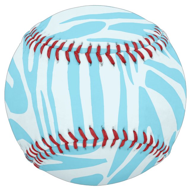 Blue Zebra Pattern Softball (Front)